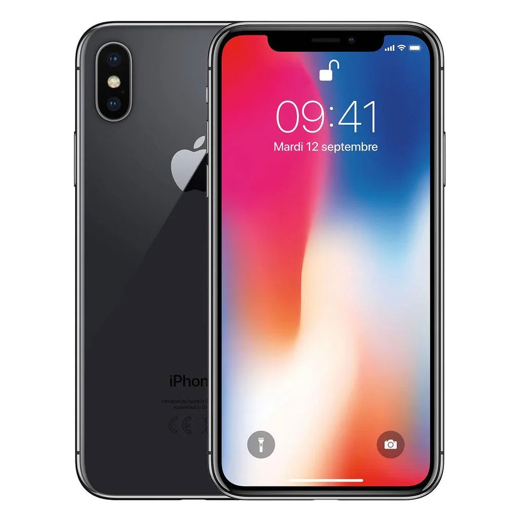 Apple iPhone X - TechPros® Apple, apple iphone, mobile phone Apple iPhone X - Fair / 64 GB / Black iPhone