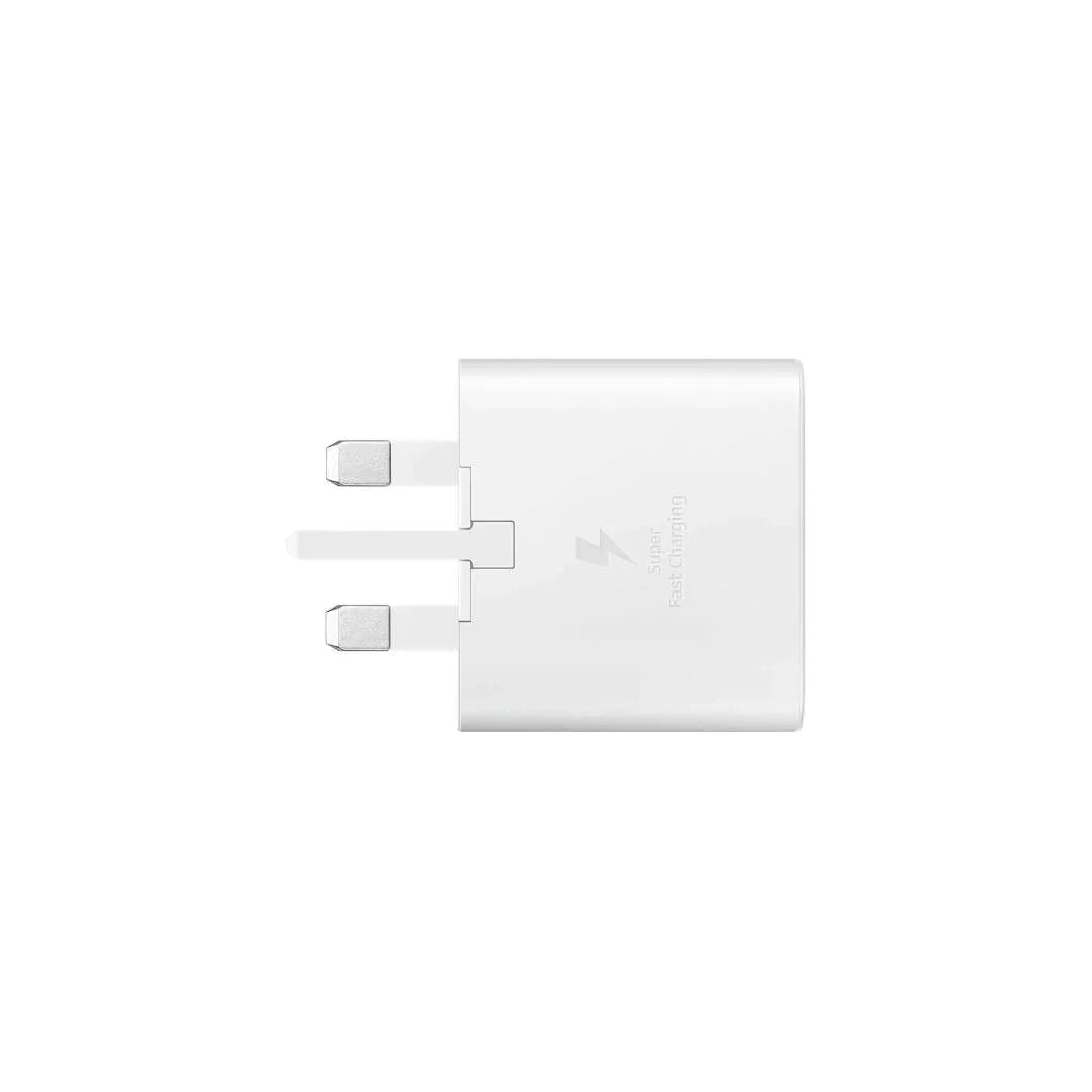 Geniune Samsung Super Fast Charger 25W Plug with USB-C Cable 1m - TechPros® samsung accessories, samsung adapter, samsung charger Geniune Samsung Super Fast Charger 25W Plug with USB-C Cable 1m - White / SAMSUNG 25W Super Fast Power Adapter samsung charger