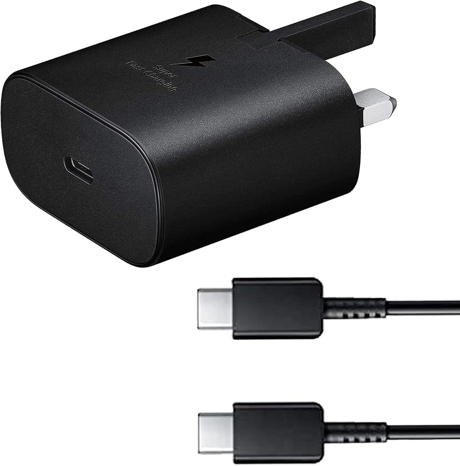 Geniune Samsung Super Fast Charger 25W Plug with USB-C Cable 1m - TechPros® samsung accessories, samsung adapter, samsung charger Geniune Samsung Super Fast Charger 25W Plug with USB-C Cable 1m - Black / SAMSUNG 25W Super Fast Power Adapter samsung charger