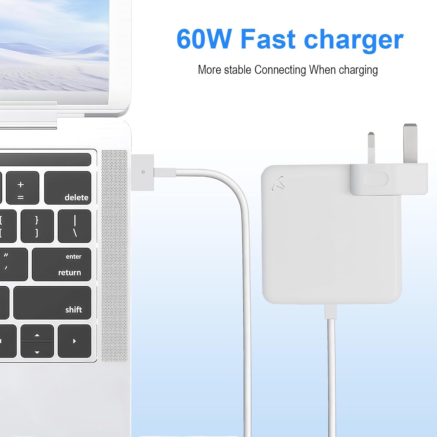 COOYA 60W T-Tip Fast Charger for MacBook Pro & MacBook Air 11”/13” (2012-2018)