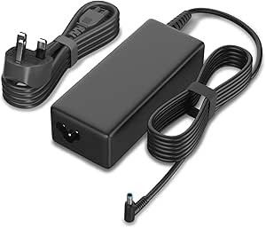Geniune HP AC Adapter 65W 4.5mm Blue Tip, Compatible with HP Stream, ProBook, EliteBook Series - 65W 19.5v 3.33a, DC Barrel, Type G 3pin UK, Certified Frustration Free