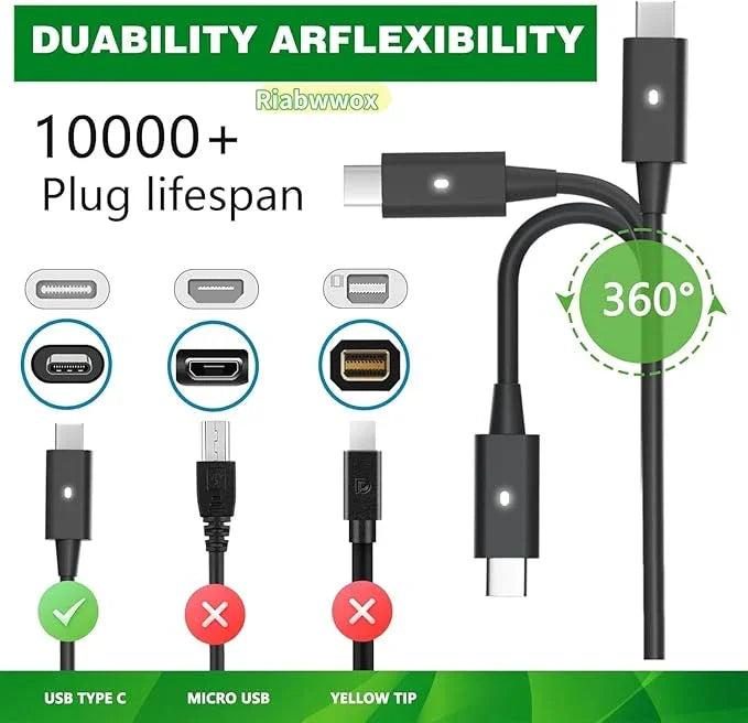 130W USB C Laptop Charger Compatible With Dell XPS 15 9500 9510 9520 9530 9575 2in1,XPS 17 9700 9710 9720 9730,Precision 5560 5570 5530 5550 5750 5760 5770 3560,Latitude,Type C Power Adapter