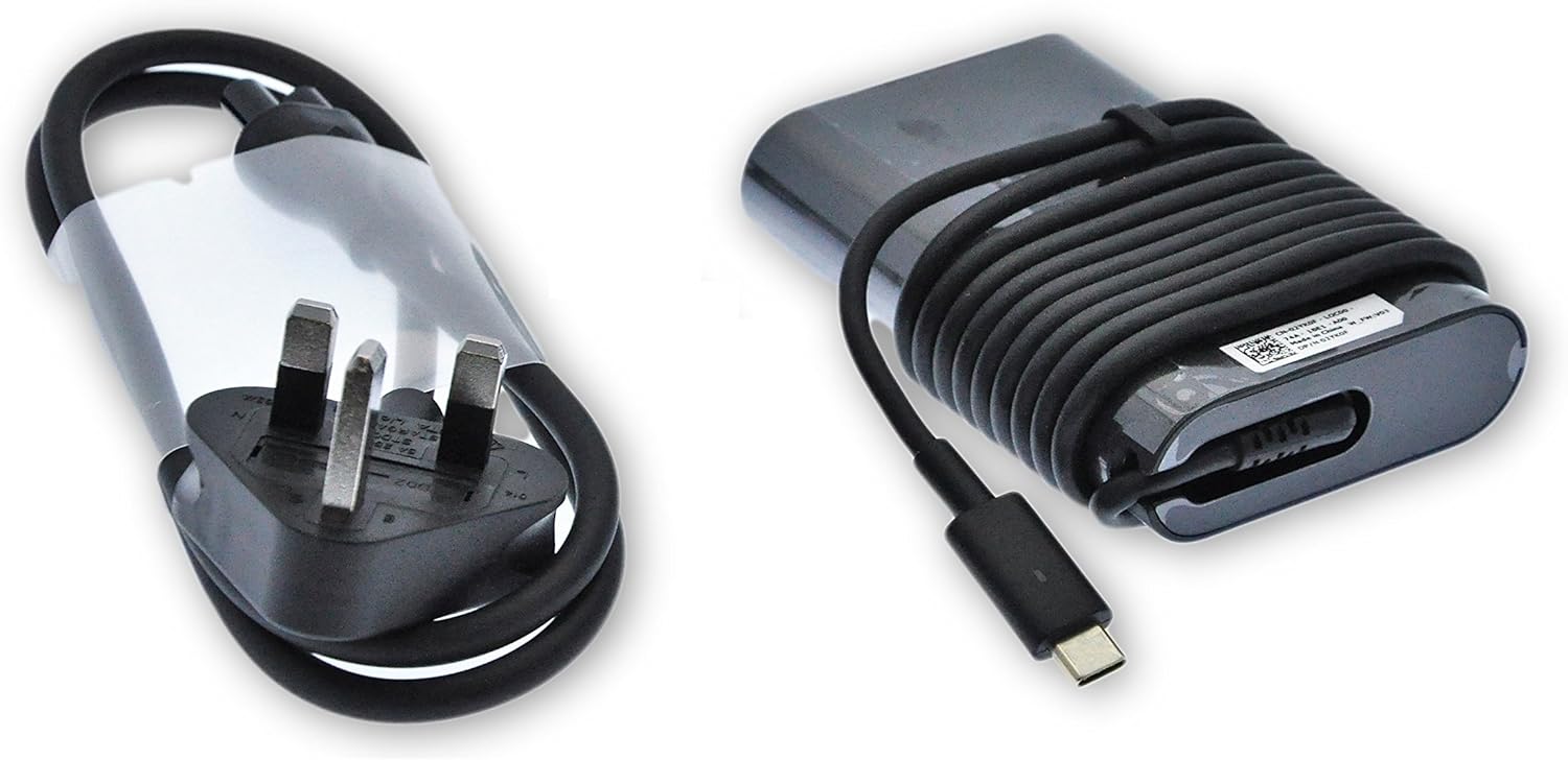 Dell Latitude 3400, 3500, 7200 2-In-1, 7300, 7400, 7400 2-In-1 65w USB-C Power Adapter Charger UK