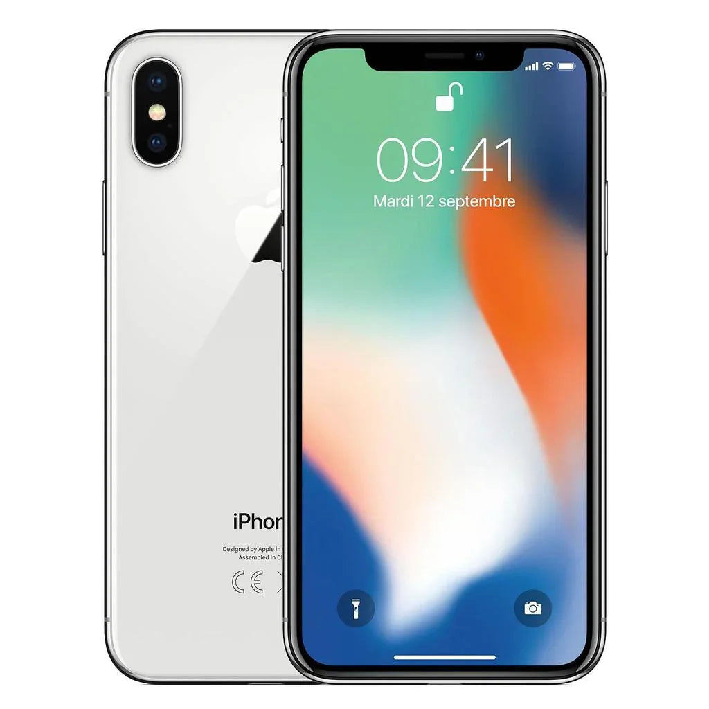 Apple iPhone X - TechPros® Apple, apple iphone, mobile phone Apple iPhone X - Fair / 64 GB / SIlver iPhone