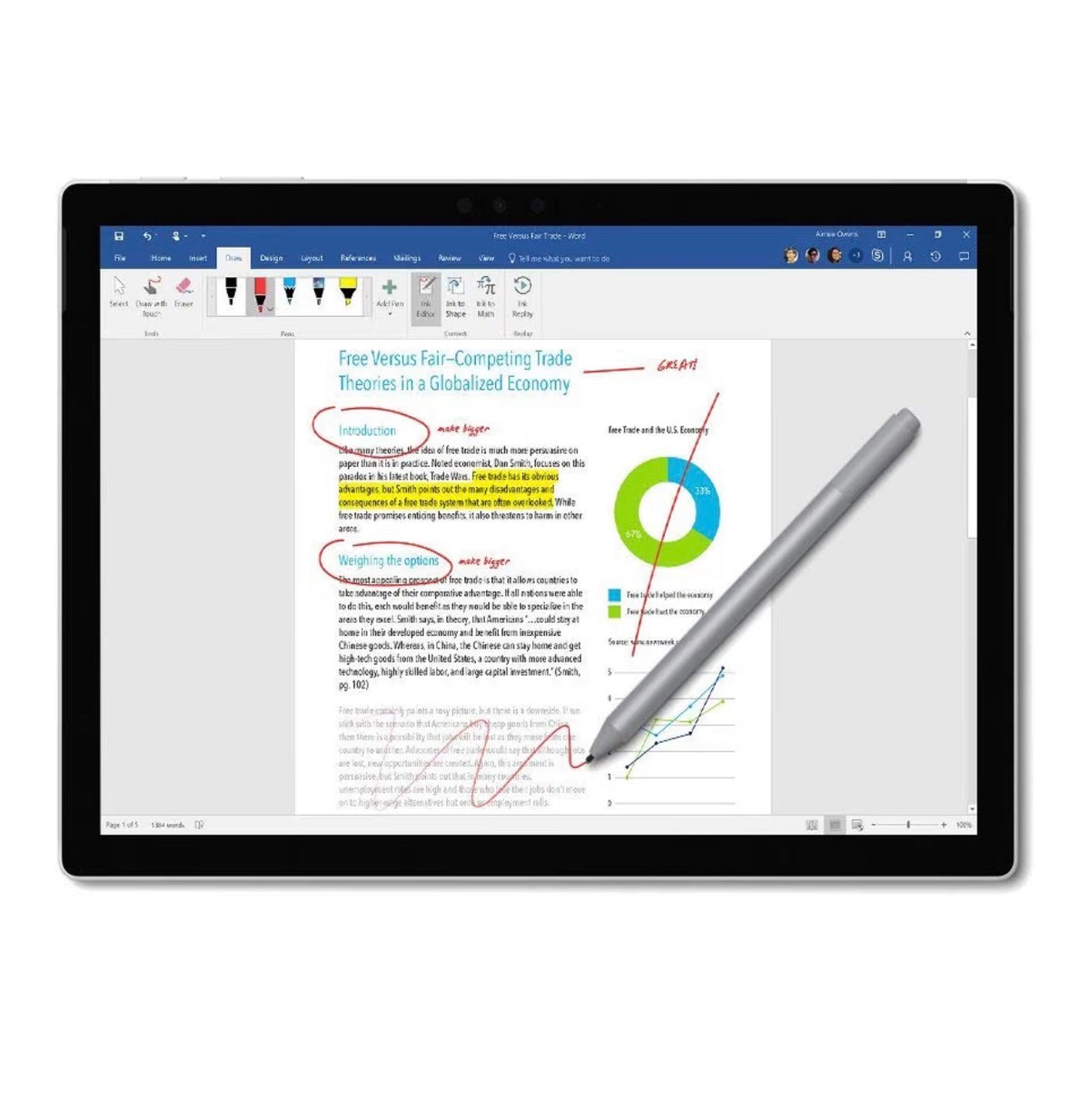 Genuine Microsoft Surface Pen Platinum Model 1776 (EYU-00009)