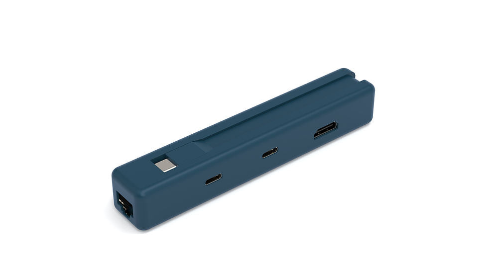 Travel Dock USB C 6in1 Wired USB 3.2 Gen 1 (3.1 Gen 1) Type-C Blue