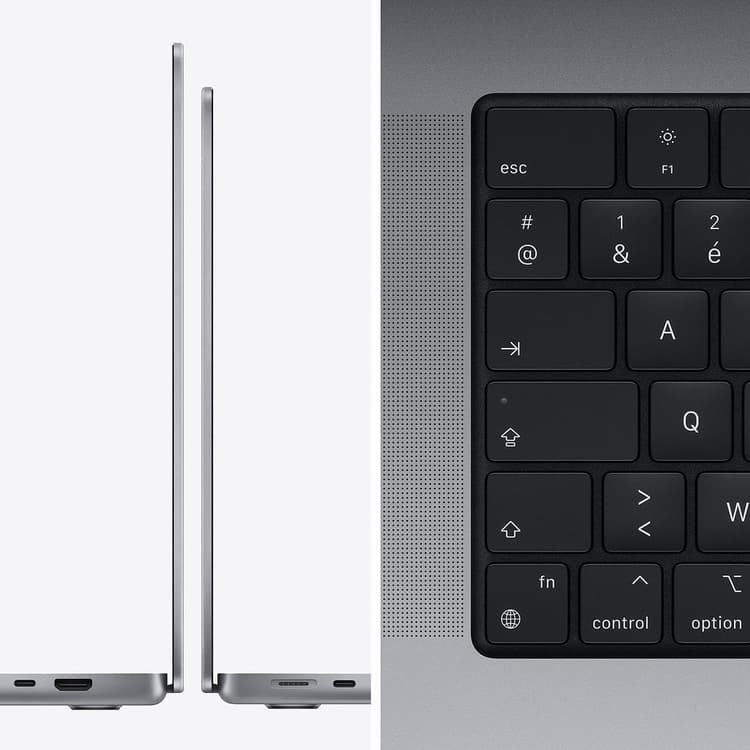 MacBook Pro 16-inch (2021) - Apple M1 Pro 10-core and 16-core GPU - 32GB RAM - SSD 512GB - QWERTY - English