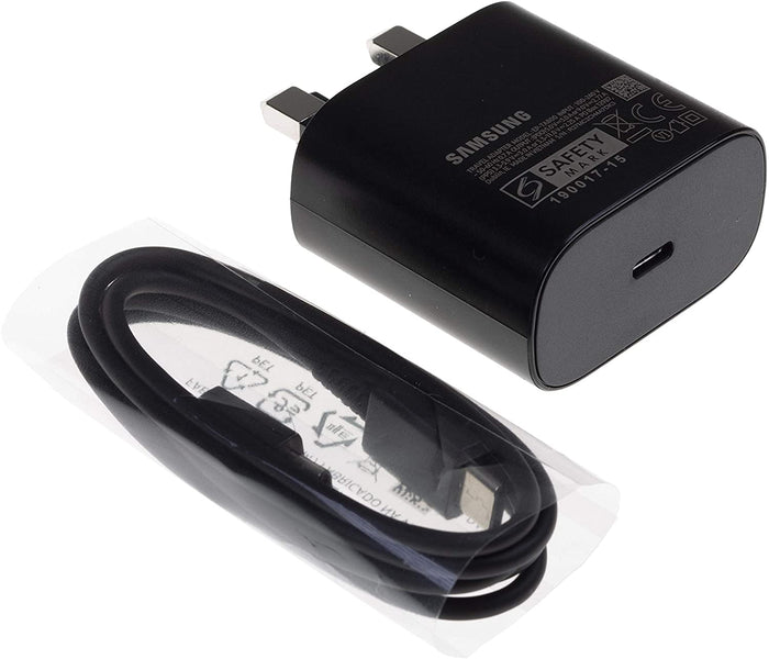 Original Samsung 25W USB-C TO USB-C Plug & Cable | BLK, EP-TA800XBEGGB